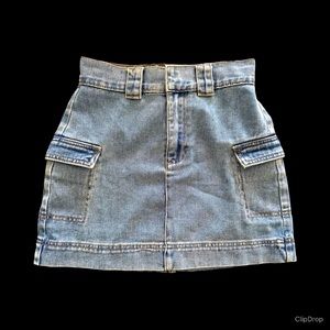 PACSUN - Denim Cargo Mini Skirt